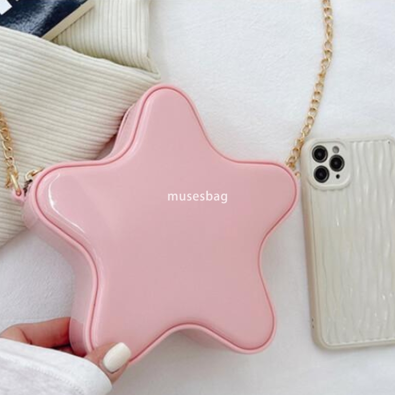 Star Bag Cute Cartoon Bag New Bag Women's Crossbody Bag Fashion Chain Bag Girl Heart Shoulder Bag Mini Small Bag Advanced Portable Bag