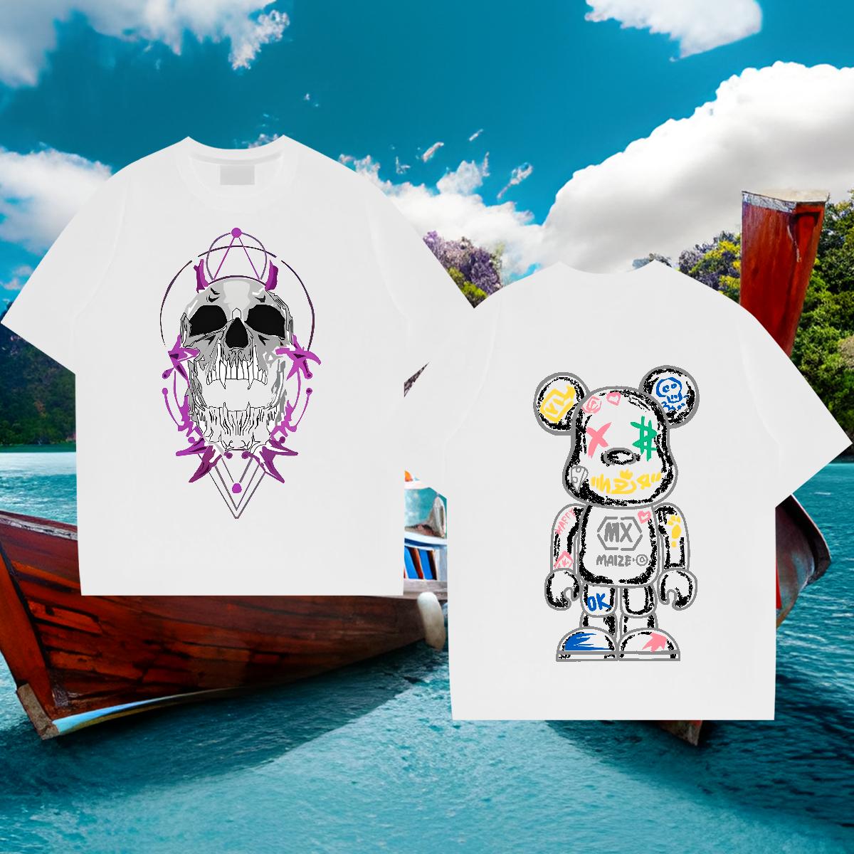 Classic T-Shirts for Men Oversized S-3XL Men Tops Tees Daily Wear Cotton Breathable Short Sleeve Loose Fit Tops Tees