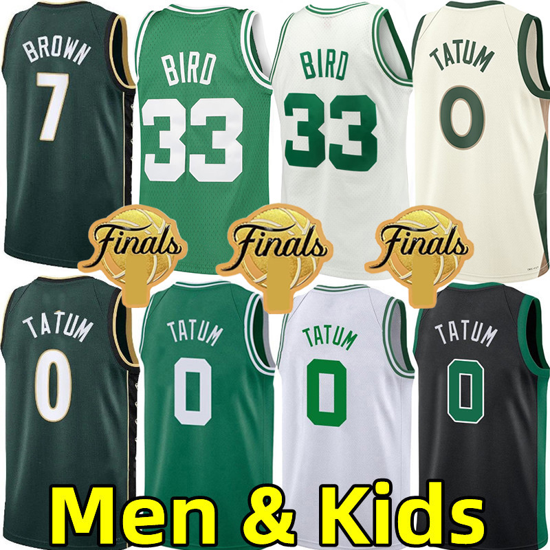 Men Youth Kids Jayson Tatum Jersey City Basketball Jerseys edition Jaylen 7 Brown Larry Bird retro Wear White Green adult children