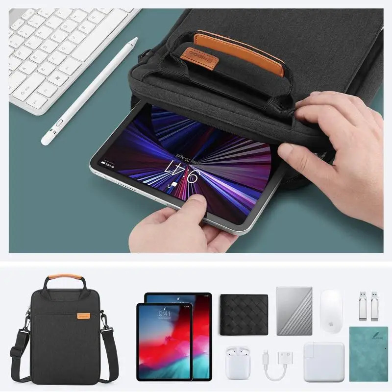 NIDOO Laptop Bag Sleeve For MacBook Air Pro 13 M1 Shoulder Bag For iPad Pro 12.9 Waterproof Notebook Briefcase Case Handbag 240528