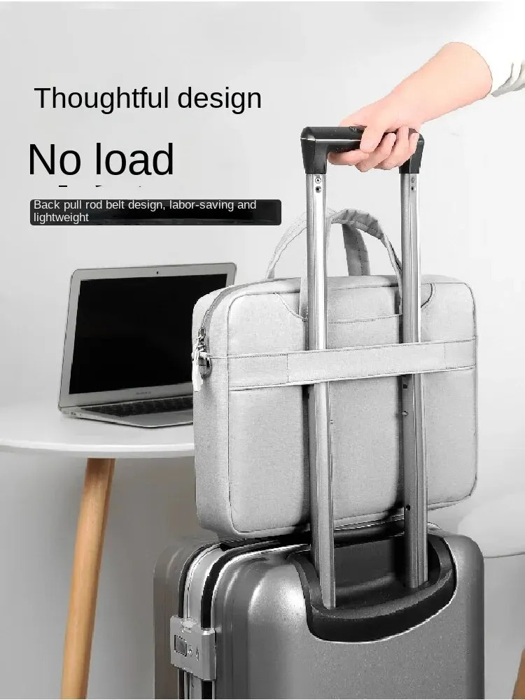 QINNXER Laptop Shoulder Case Business Large Capacity Crossbody Briefcase 15.6inch Thickened Shockproof Inner Tank Necessaire Bag 240528