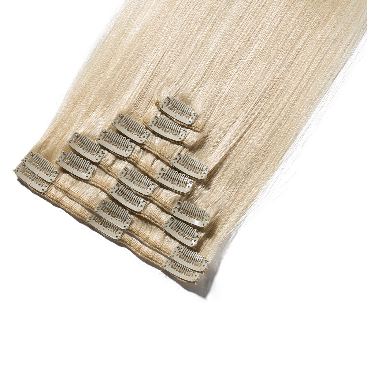 8pcs Remy Clip In Hair Extensions Human Hair Weft Blonde Full Head 70g 100g 120g 140g Clip on Hair Extensions Thick Natural Black Brown 14"-24&qu