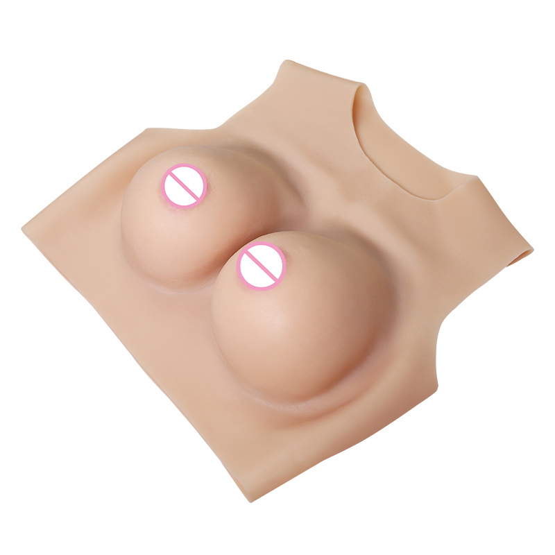 Erotic Lingerie Silicone Round Neck Fake Breasts Artificial Boobs Tits Bra Sex Toys for Women Men Lesbian Props Adult Supplies