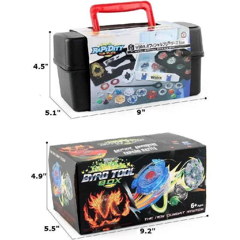 Beyblade Burst Gyro Toys 12 Spinning Tops 2 Launchers Stickers Combat Battling Game with Portable Box Gift for Kids 240523