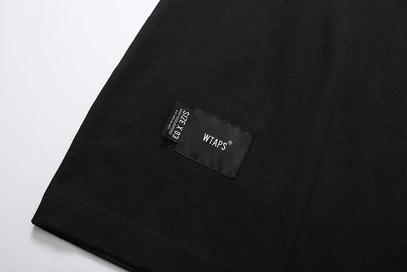 WTAPS Mens Clothing Digital Print Green Short Sleeve Shirt High Street Casual Summer Cotton Tee Breathable and Comfortable 240531