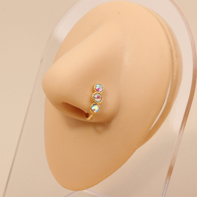 1Pc Fake Piercing Nose Ring Heart Star Crown Clip On Nose Ear Clip Cuff Earring For Women Girl Gift Body Jewelry nariz
