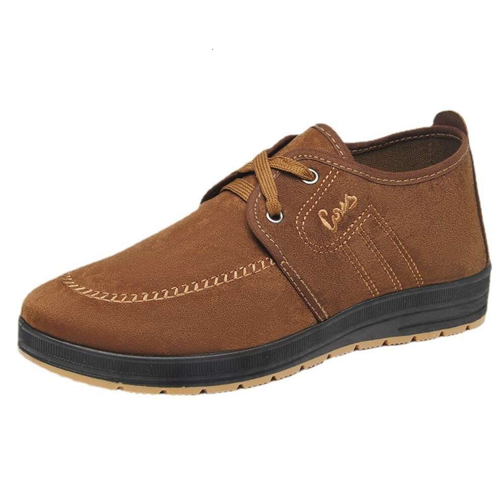 Ddmysports Men Casual Suede On Flats For Man Comfortable Walking Sneakers Breathable Non Slip Work Shoes OUTDOOR