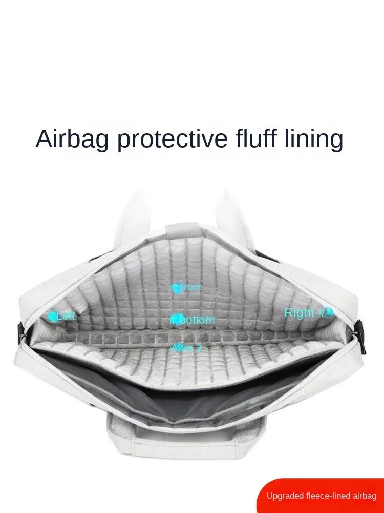 QINNXER Laptop Shoulder Case Business Large Capacity Crossbody Briefcase 15.6inch Thickened Shockproof Inner Tank Necessaire Bag 240528