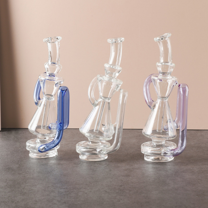 Newest Puffco Peak Pro Glass 2.0 Replacement Hookahs Recycler Glass Water Bubbler Pipe For Dab Rig Smoking Pipe All Models Mouthpiece Hookah Bongs Accessories