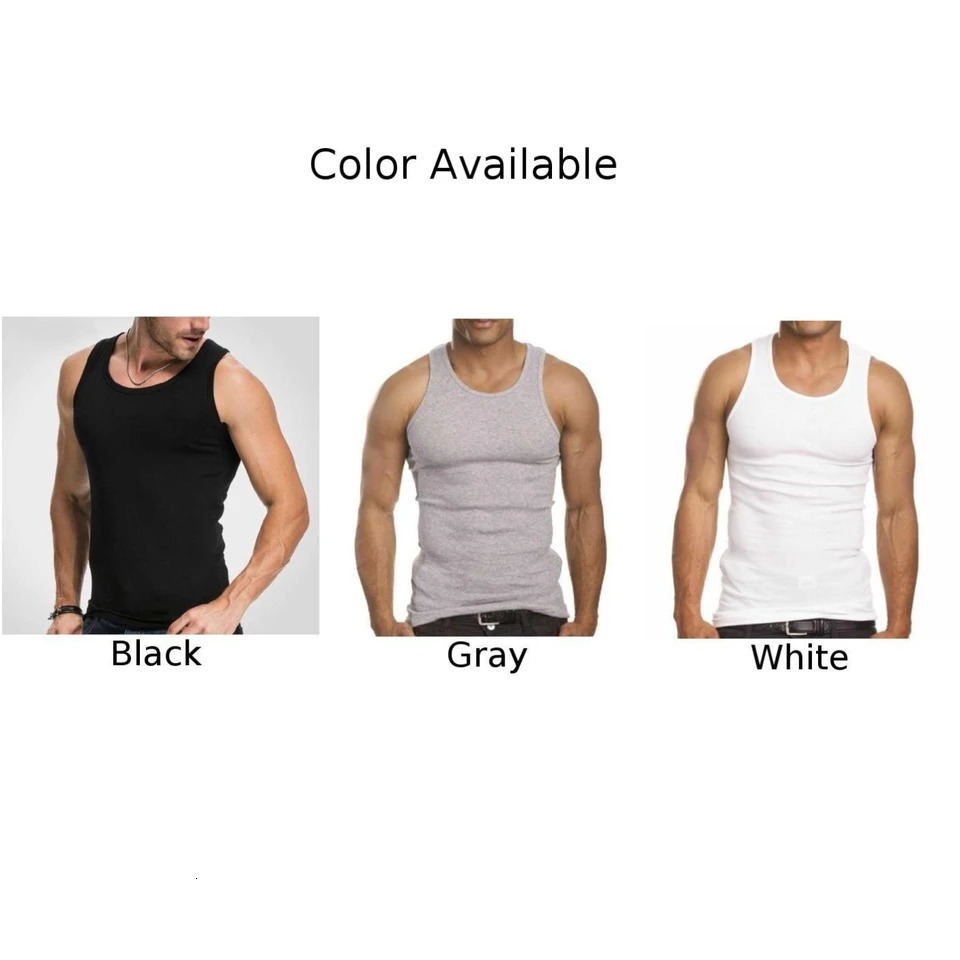 Mens Tank Tops Undershirt Gym Workout Stringer Fitness T Shirt Beater Sleeveless Gyms Vests Cotton Singlets 240529