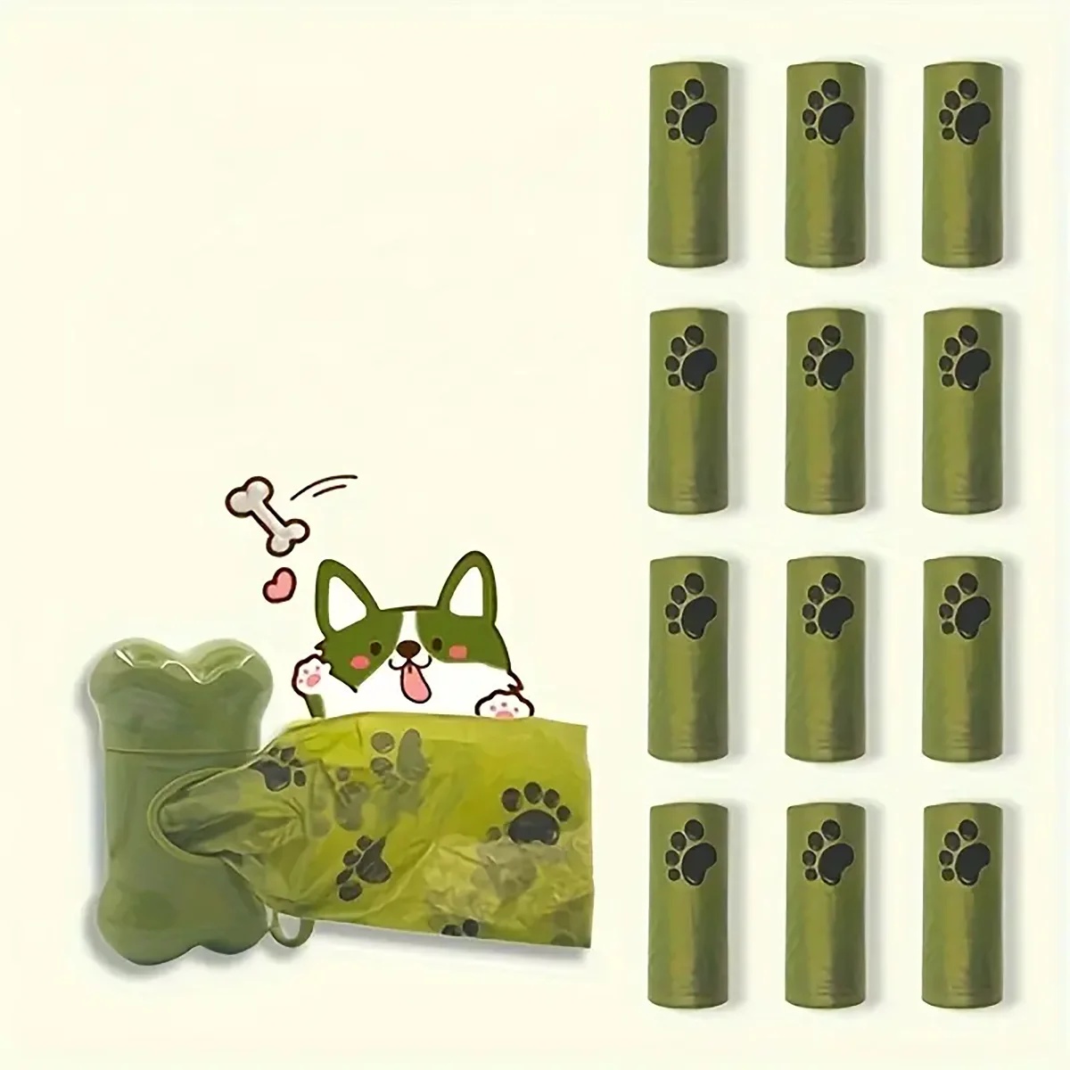 Dog Poop Bags Environmentally Friendly Poop Bags Leak-Proof Dog Waste Bags For Pet Outdoor Supplies Biodegradable Environmental