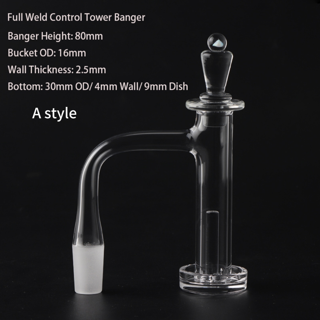 Full Weld Beveled Edge Smoking Terp Slurper Quartz Banger And 16mm Control Tower 10/14/18mm With glass Cap Opal Terp Beads/ Hollow Pillar for Dab Rigs Water Pipes
