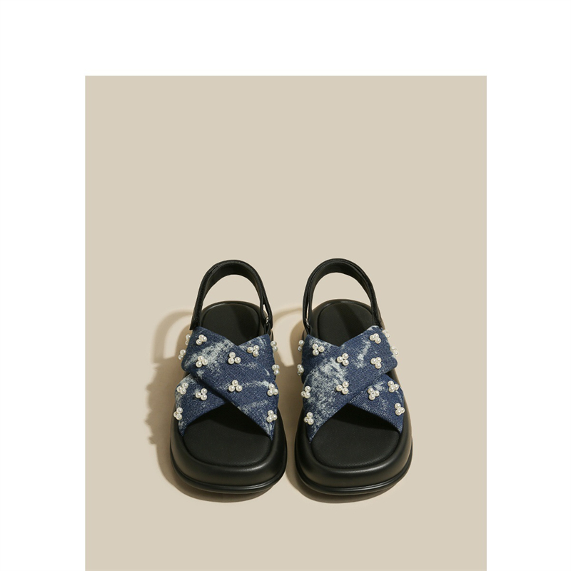 High 2024 Outwear New Summer end Exquisite Semi mopping Soft Comfortable Anti slip Thick soled Sports Sandals for Women Lhshoe