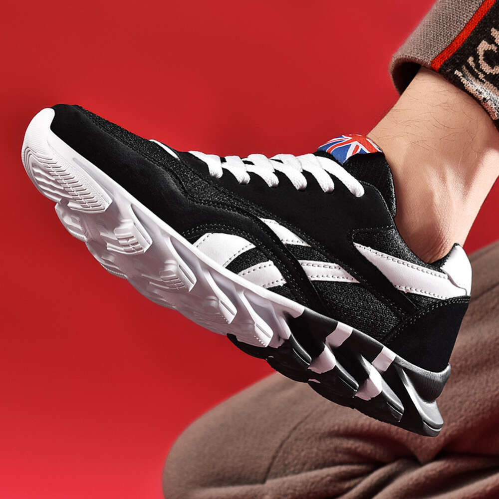 JINXUAN Riveted Genuine Leather Couple Sneakers Breathable Walking Outdoor Sports Gym Lightweight Jogging men Shoes 49