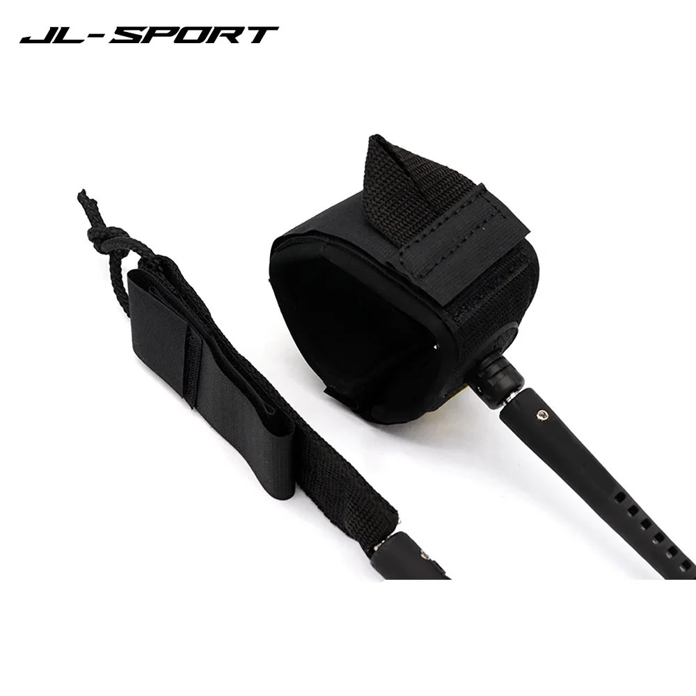 SUP Board Surf Leash Surf Board Leash 7mm TPU Foot Rope Nlack Straight Surf Leash With Simple Packing 240531