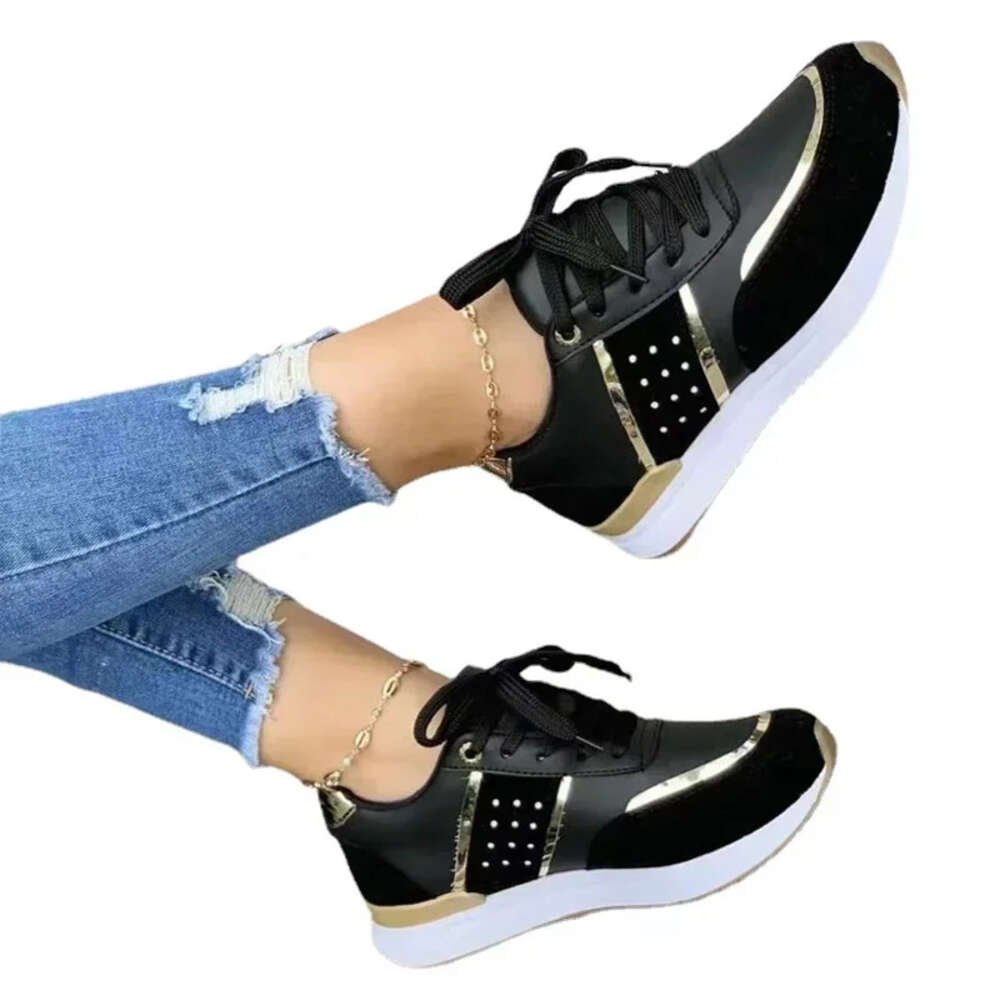 Sneakers Women Platform Leather Patchwork woman Casual shoes Sport Ladies Outdoor Running Vulcanized Shoes