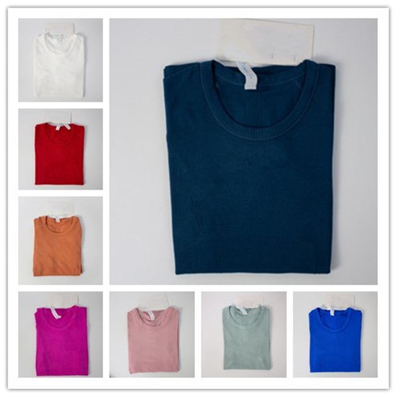 Women's Sport Yoga T-shirt Solid Color Nude Sports Shaping Waist Tight Fitness Loose Jogging Sportswear Women's High Quality Short Sleeve 2024 Top