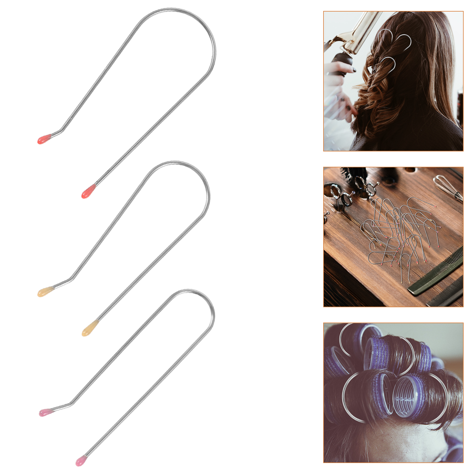 24 Pcs Hot Roller Pin Hair Curlers Replacement Clips Pins for Electric Rollers Jaw Clamps