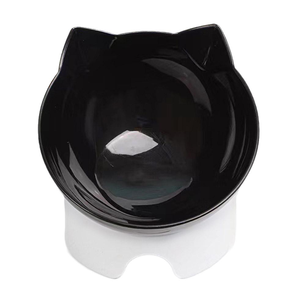 Plastic Tilted Elevated Cat Bowl Pet Food Bowl Tilt Feeding Bottom Protector Pet Antichoking Bowl High Supplies Neck M7Z8