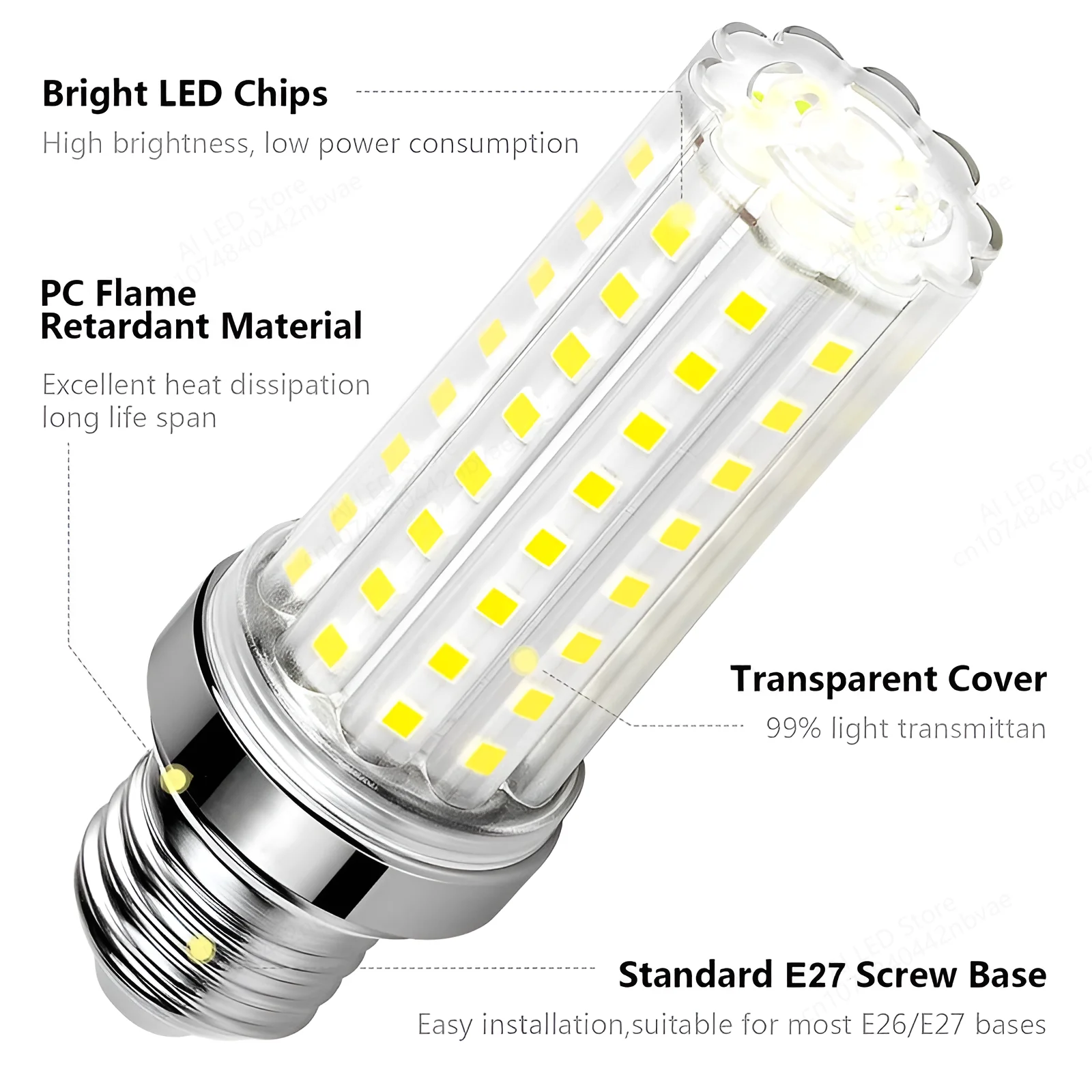 NEW 12W 16W 20W 24W 40W Super High power E14 E27 B22 LED lamp Corn Bulb AC220V 110V 85-265V No Flicker LED light lighting