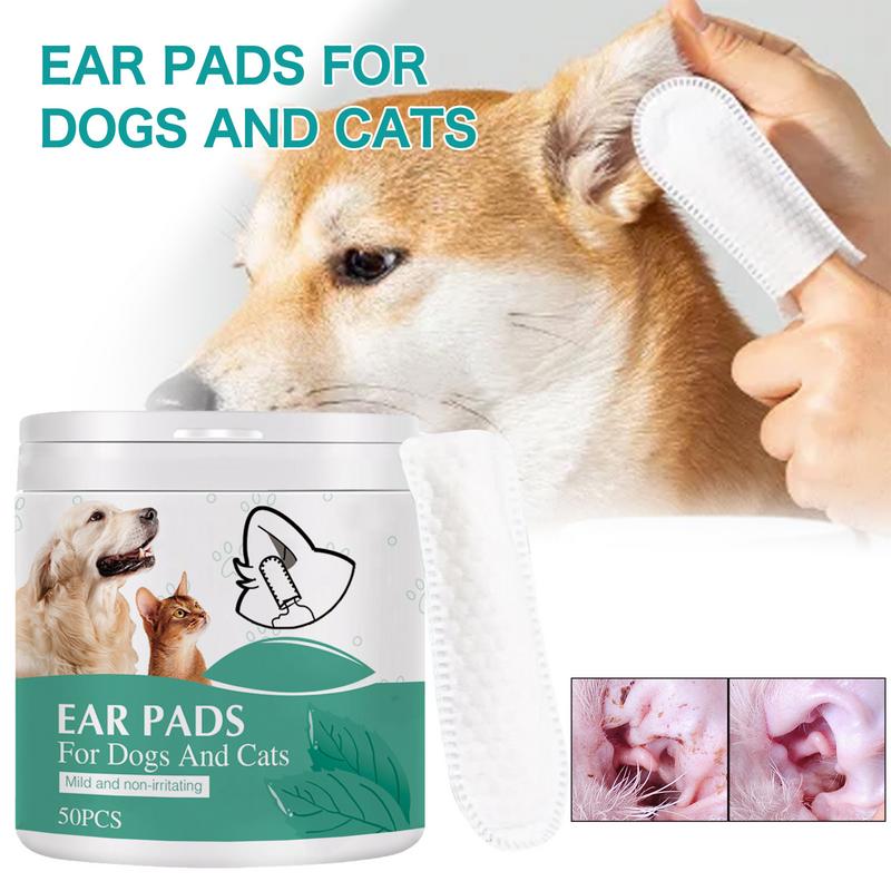 Cat Ear Wipes 50pcs Finger Cots For Pet Teeth Pet Health Supplies For Cat Dog Kitten Puppy All Sizes And Breeds Of Pets To Clean