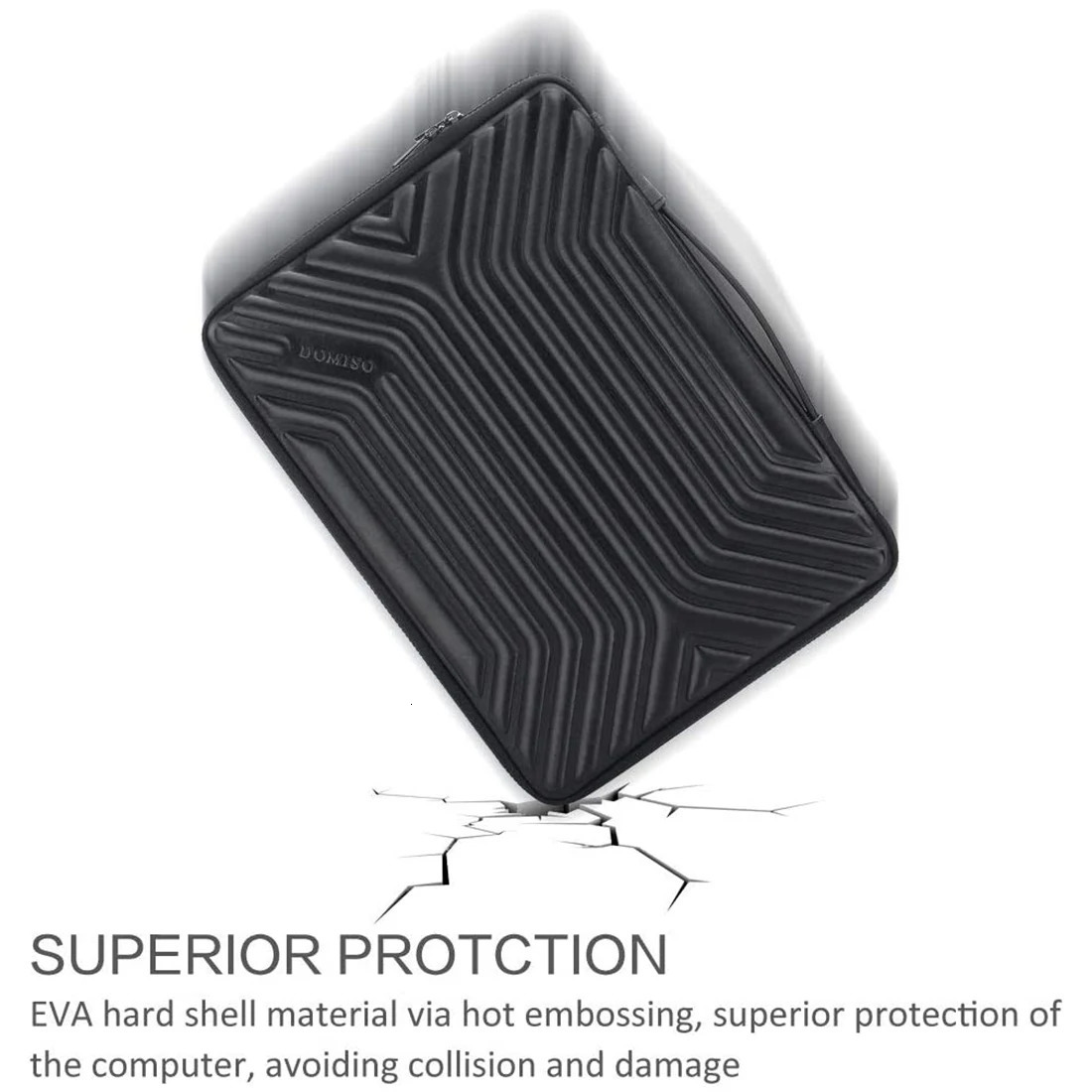 DOMISO 10131415617 Inch Waterproof Laptop Sleeve Notebook Bag Protective Cover With Handle And Strap 240528
