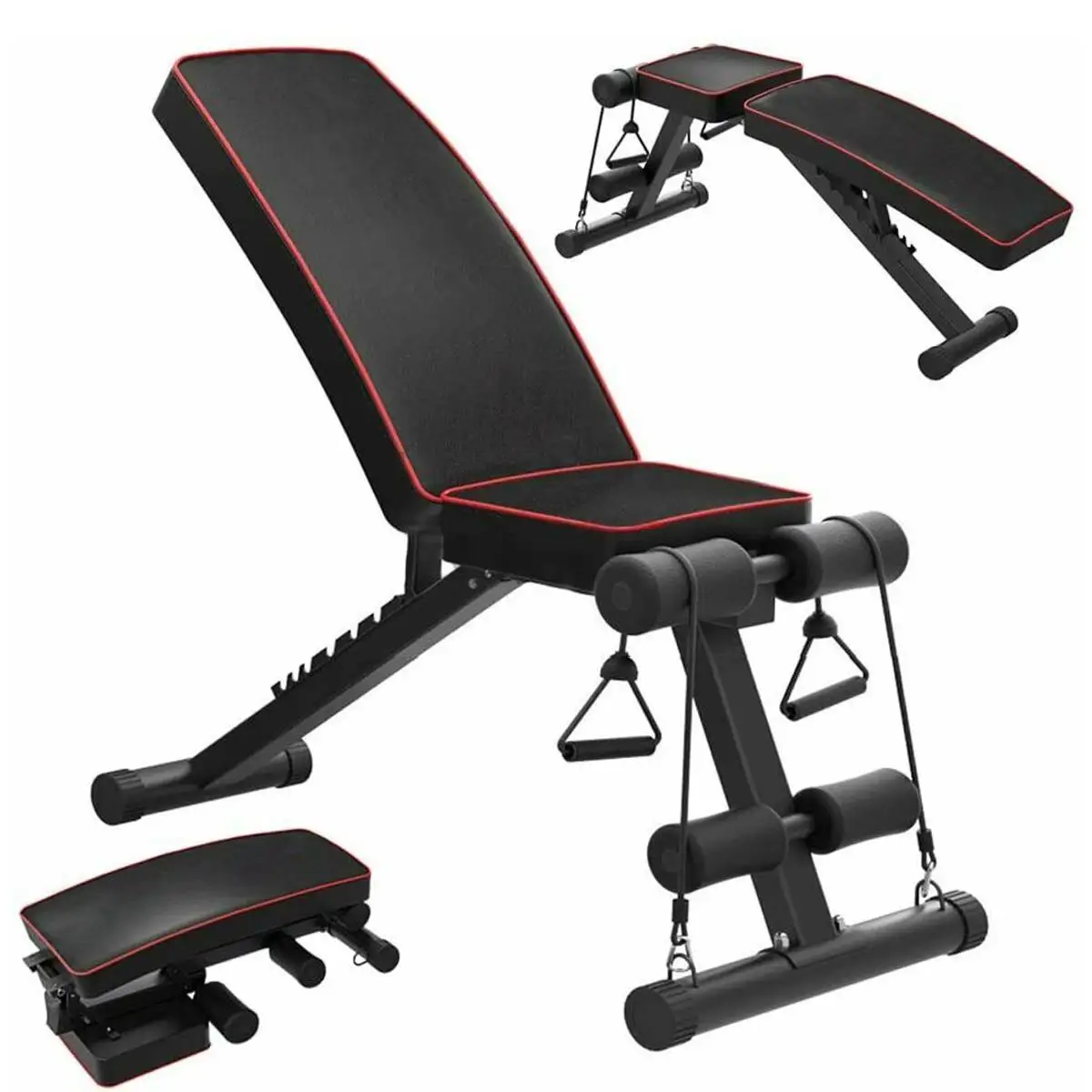 350KG Pro Sit Up 7 Gear Adjustment Weight Incline Decline Foldable Workout Gym Exercise Sit-up Bench