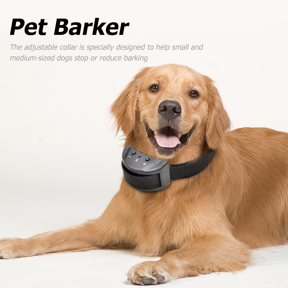 Automatic Anti-Bark Collar Adjustable Bark Stop Shock Collar Harmless Electric Dog Training Collar for Small Medium Dogs