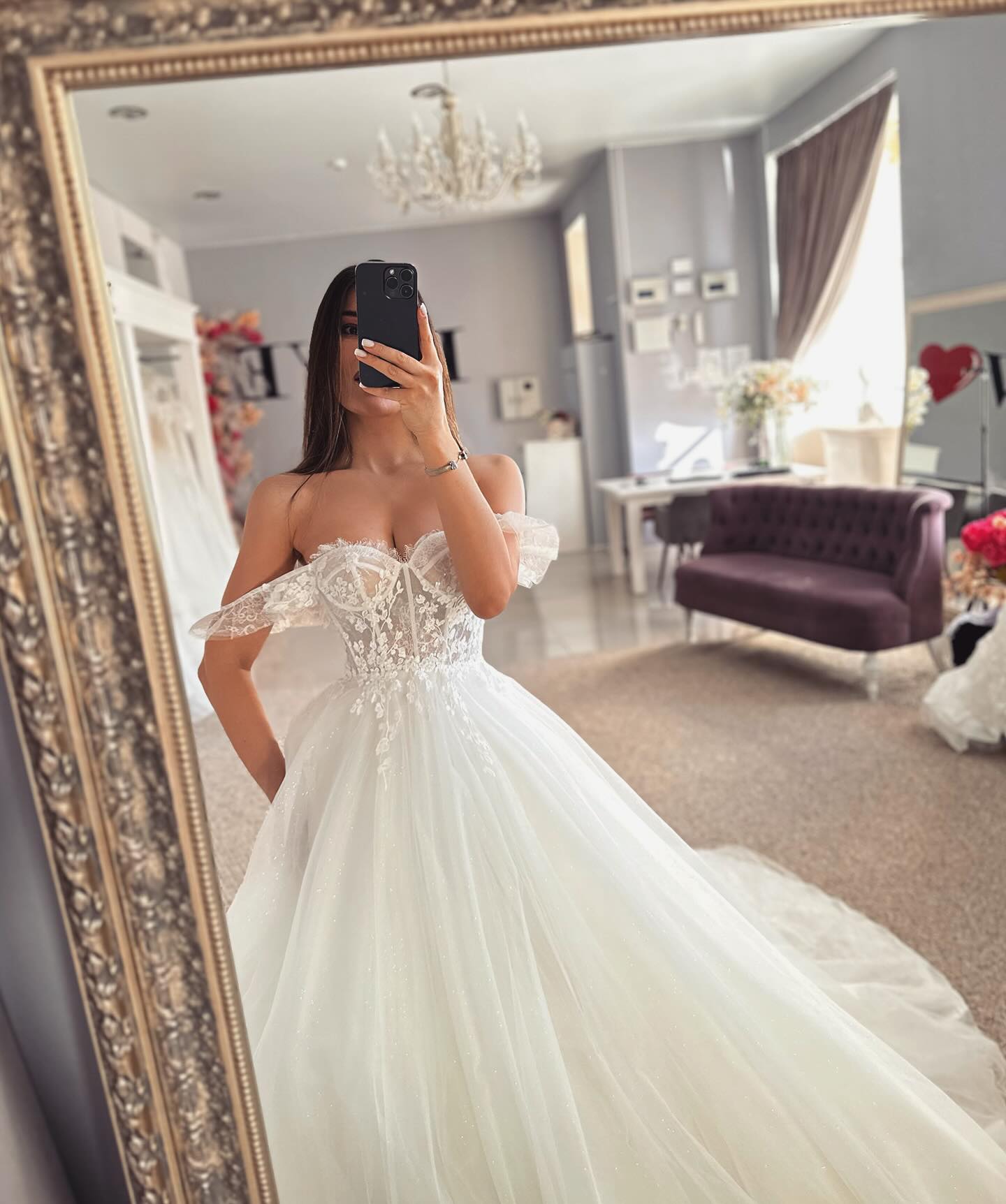 Vintage A Line Dress For Bride Lace Off Shoulder Country Wedding Dresses Bone Bodice Vestidos De Novia Tulle Bridal Gowns 0616