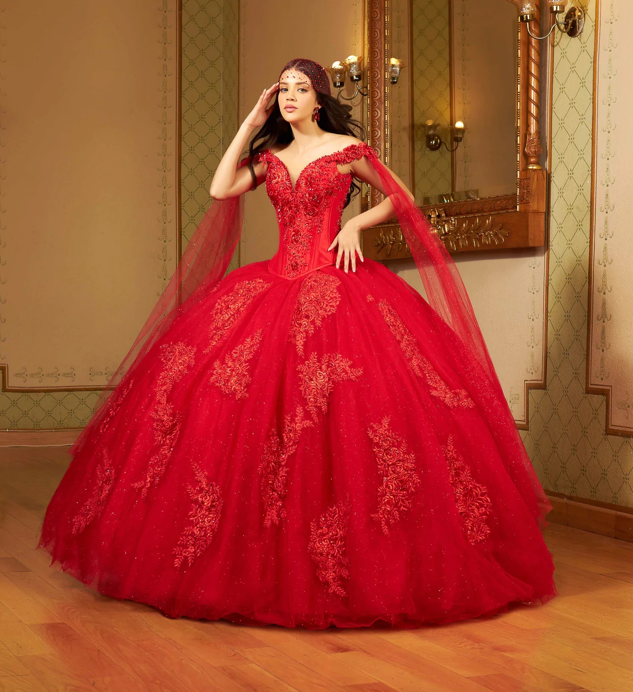 Pink Puffy Mexican Quinceanera Dresses Ball Gown Off The Shoulder Tulle Appliques Pearls Charro Sweet 16 Dresses 15 Anos