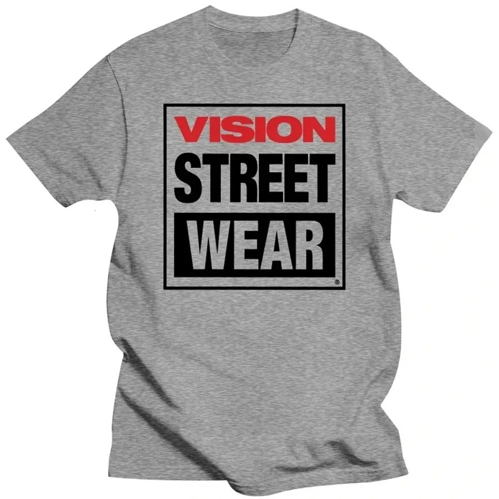 Cotton Men Women Vision Street Wear TShirt Blanks Vintage Summer Top Fitted T Shirts for 240531