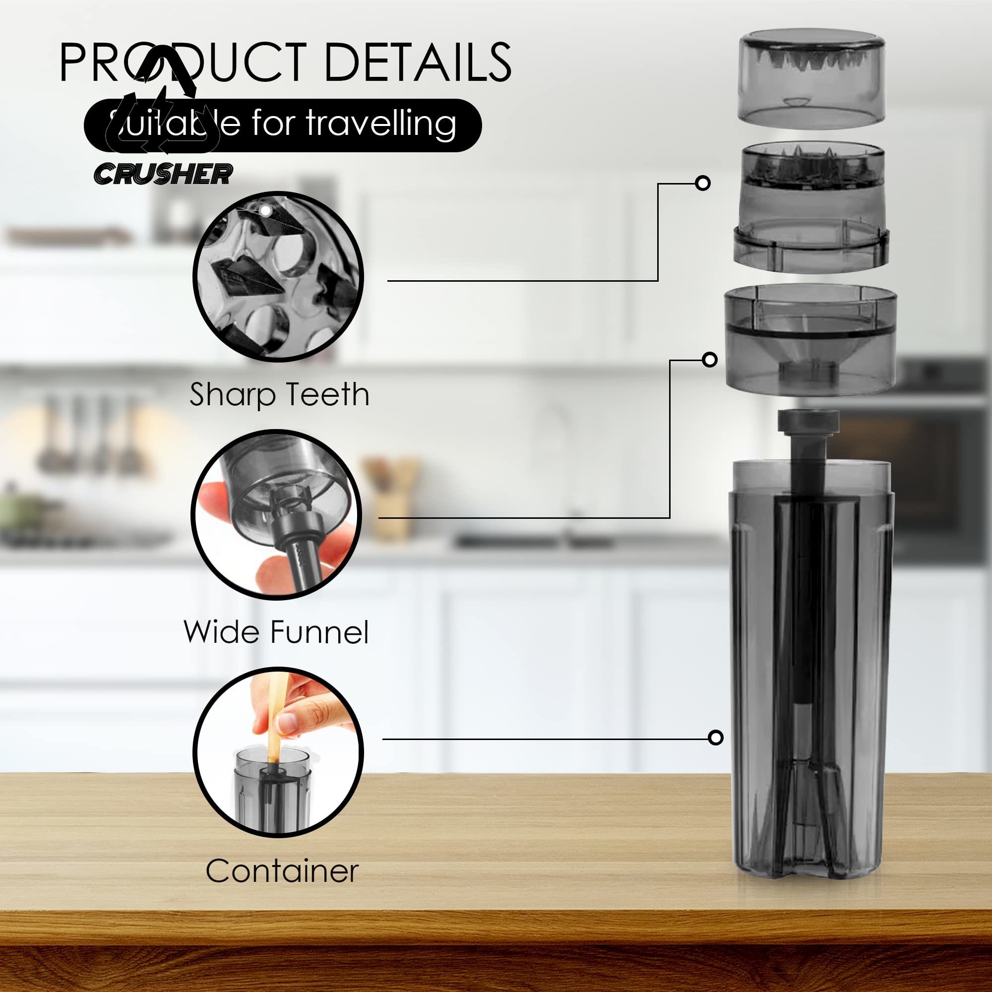 CRUSHER 3 in 1 Cone Roller Pre Roll Paper Filling Machine All in One Tobacco Grinder for DIY Horn Tube Smoking Pipe Accessories