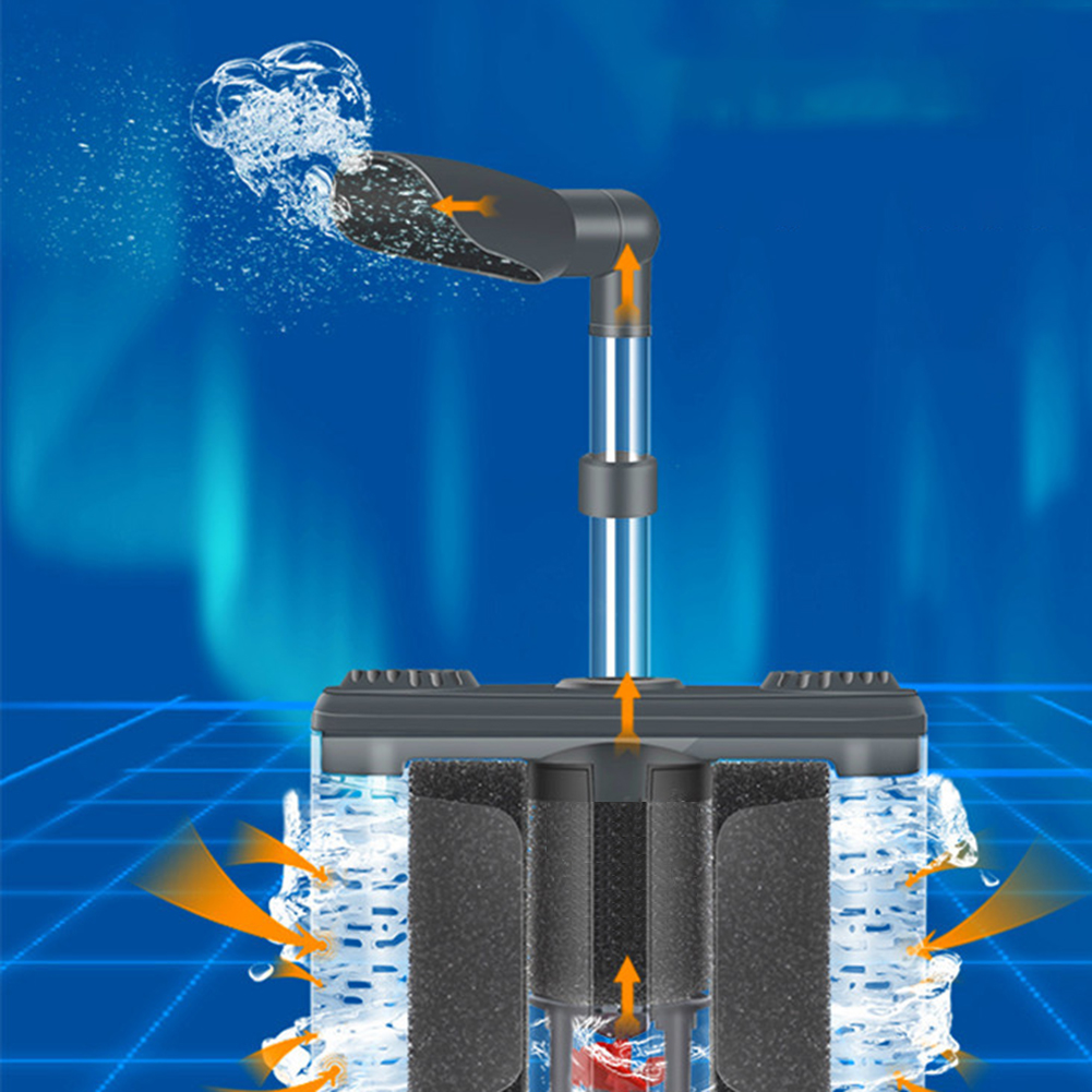 Fish Tank Filters Internal Aquarium Filter With 2 Pressure Adjusting Switch, Sponge Internal Fish Tank Filters For Fish Tank
