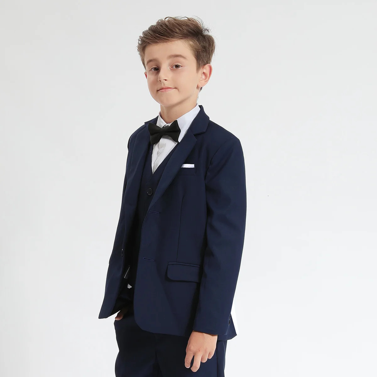Kids Blazer Boys Easter Outfit Wedding Suit Formal Solid Jacket Teenager Gentleman Birthday Party Gift Performance Clothing Set 240531