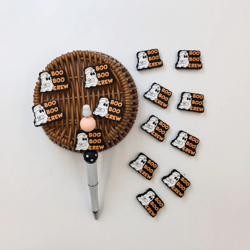 20pcs Silicone Focal Beads Halloween Baby Beads Teething Chew Toys DIY Pacifier Chain Jewelry Bracelet Pens Accessories 240531