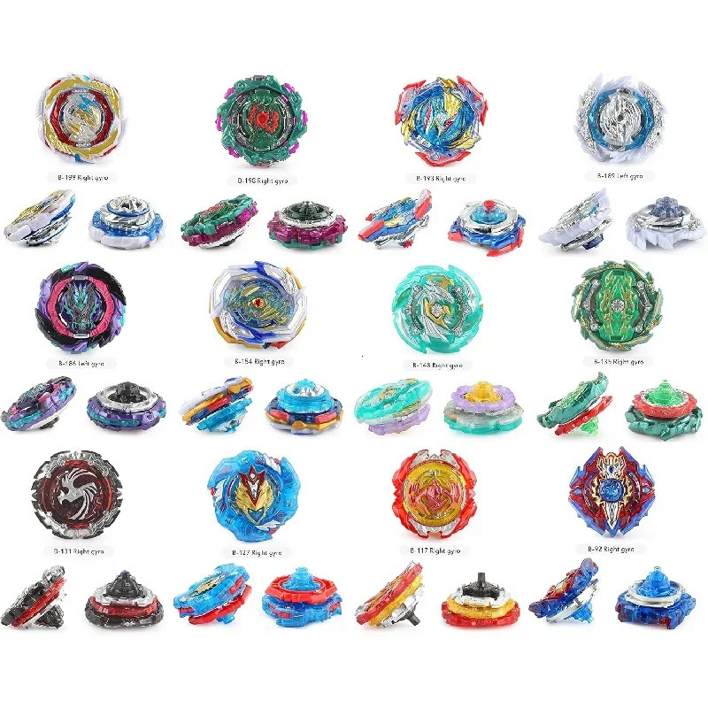 Beyblade Burst Gyro Toys 12 Spinning Tops 2 Launchers Stickers Combat Battling Game with Portable Box Gift for Kids 240523