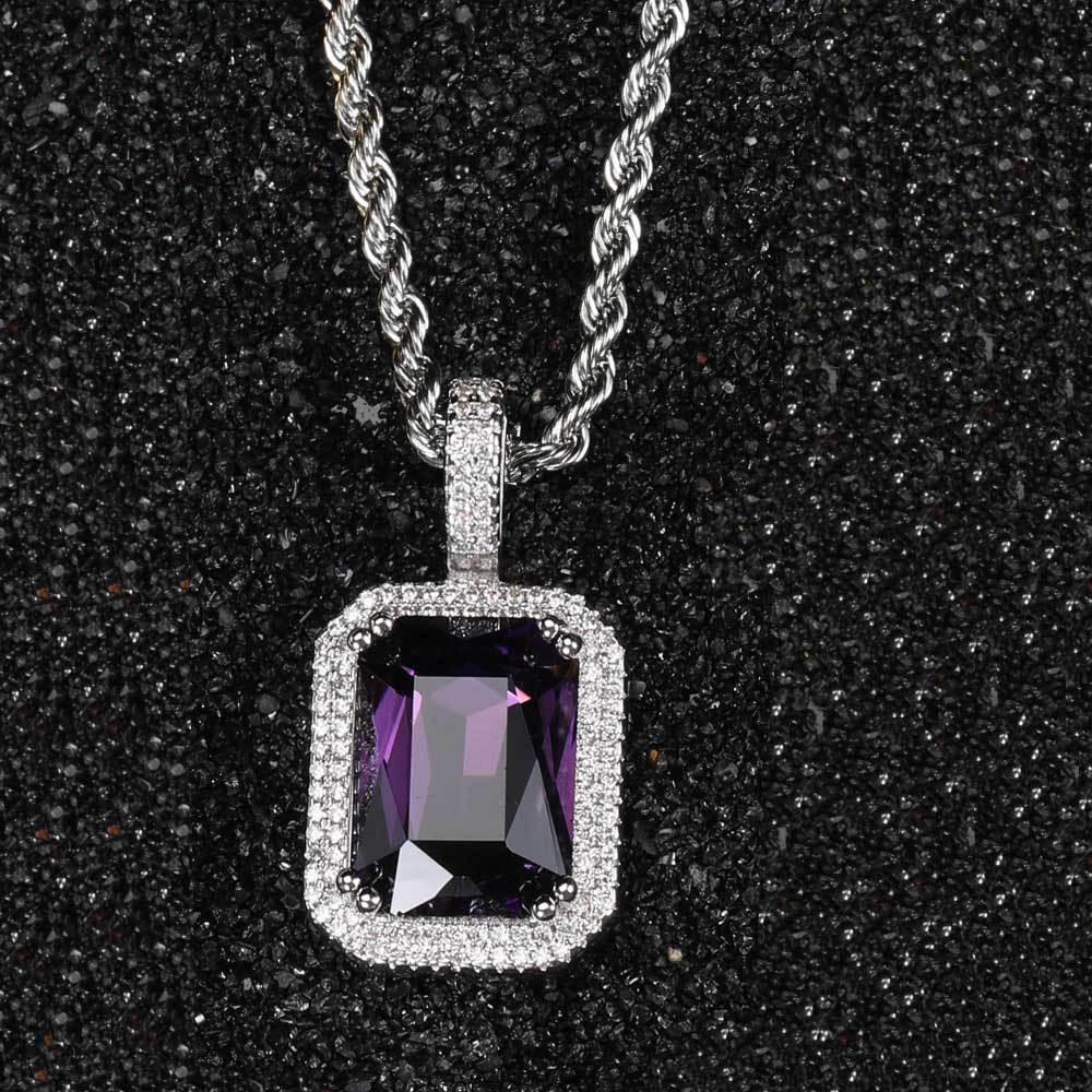 designer new gra Pendant necklaces Sterling Sier VVS Moissanite dia cluster iced out cuban link chain Hip-Hop necklace for men women jewelry gift