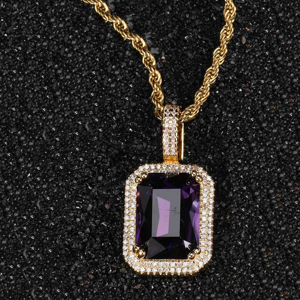 designer new gra Pendant necklaces Sterling Sier VVS Moissanite dia cluster iced out cuban link chain Hip-Hop necklace for men women jewelry gift