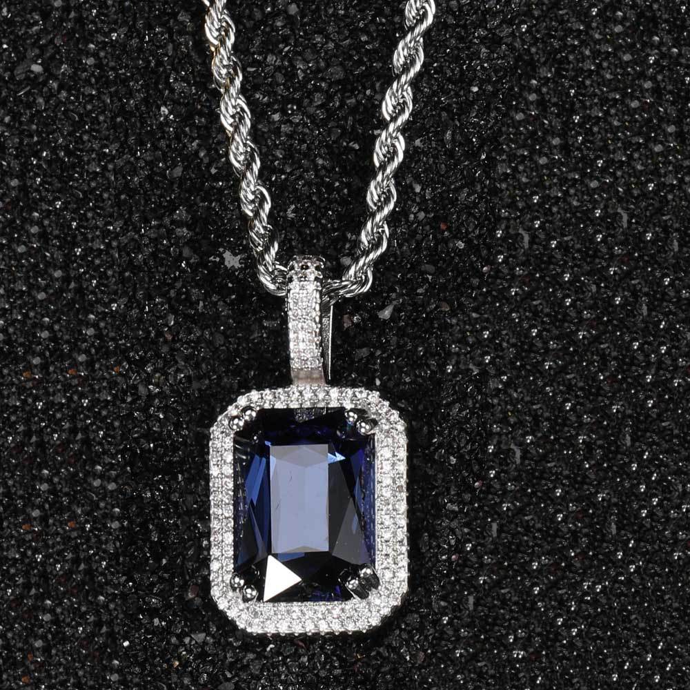 designer new gra Pendant necklaces Sterling Sier VVS Moissanite dia cluster iced out cuban link chain Hip-Hop necklace for men women jewelry gift