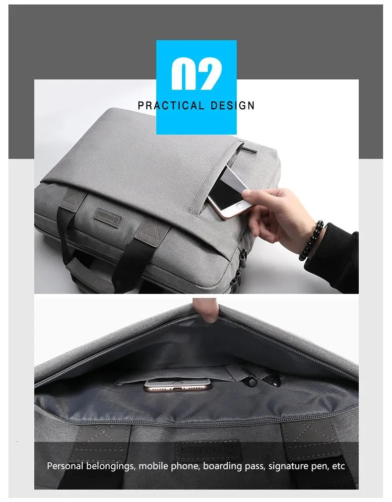 Laptop Bag 13 15.6 Inches Water Resistant Laptop Sleeve Case with Shoulder Straps Handle Notebook Computer Case Briefcase UNISEX 240528