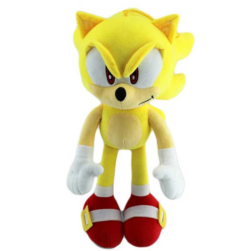 Stuffed Plush Animals 33cm Sonic High Quty Plush Toy Cartoon Hedgehog Doll Tail Shadow Soft Fill Anime Christmas Childrens Birthday Gift T240531