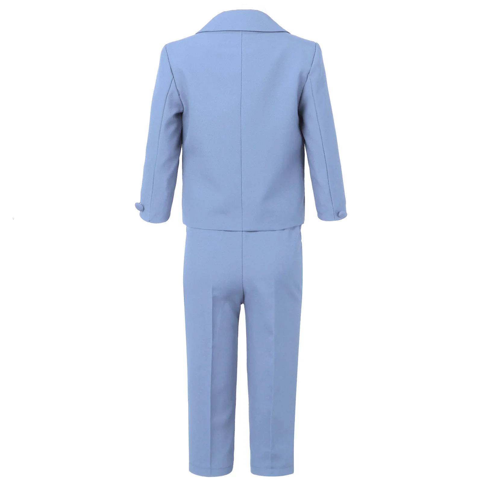 Baby Kids Boy Gentleman Suit 5Pcs Set Blazer Shirt Vest Bow Tie Pants Christening Wedding Birthday Party Stage Formal Clothing 240531