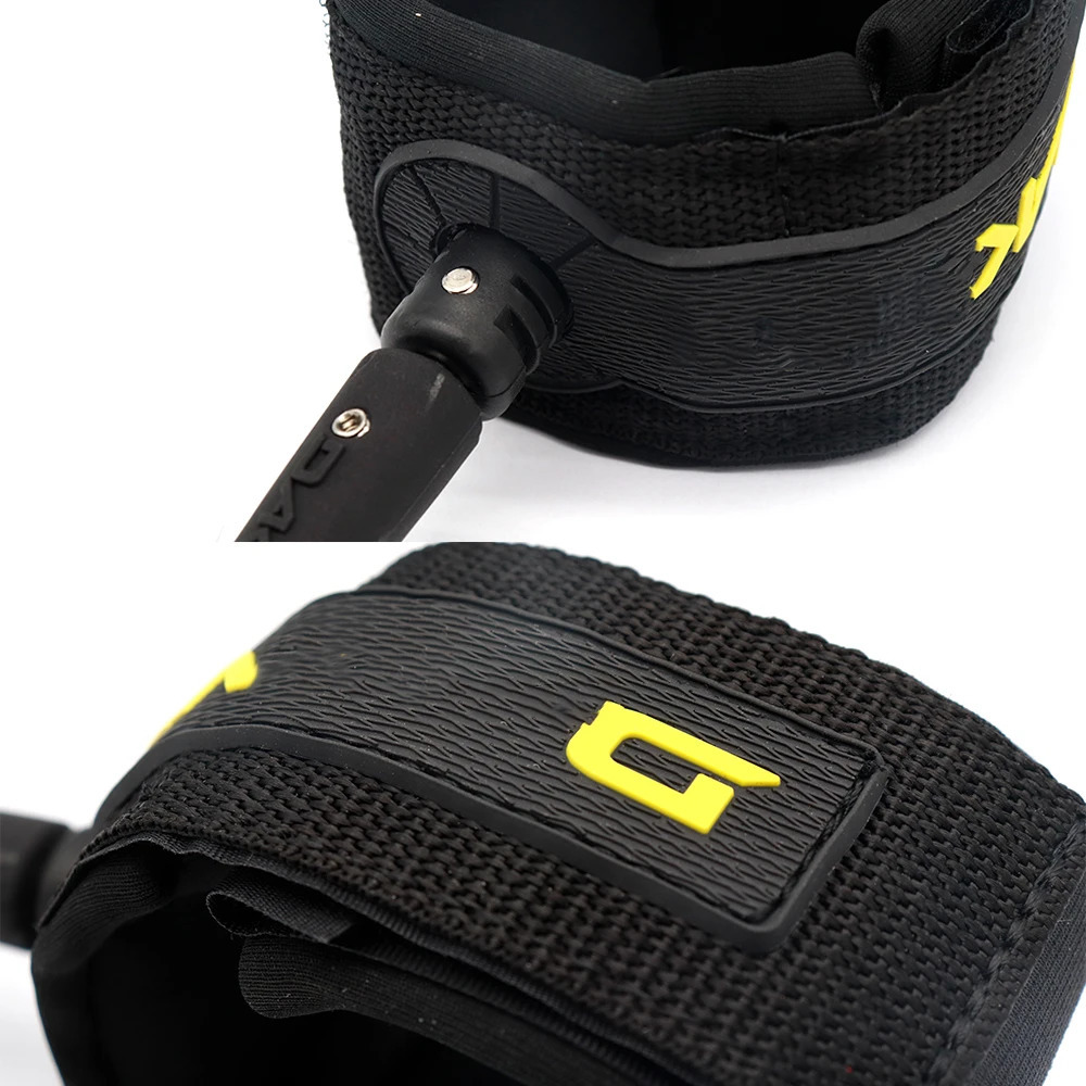 SUP Board Surf Leash Surf Board Leash 7mm TPU Foot Rope Nlack Straight Surf Leash With Simple Packing 240531