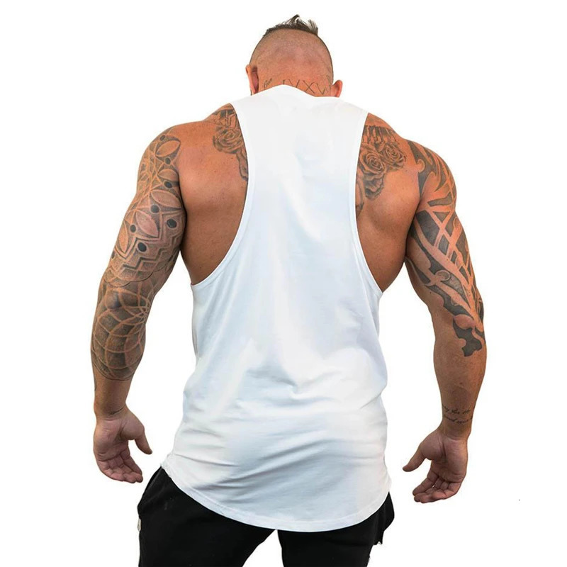 Muscleguys Cotton Gyms Tank Tops Men Sleeveless Tanktops Bodybuilding Clothing Undershirt Fitness Stringer Muscle Vest 240529