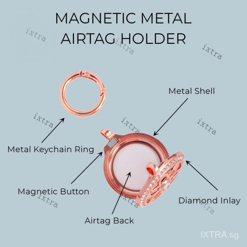 Airtag Necklace,Titanium Alloy Metal Dial Design Airtag Necklace Kids,75cm/29.5in Adjustable Alloy Chain Air tag Necklace for Ad