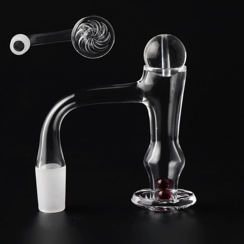 Full Weld Beveled Edge Terp Slurper Quartz Hourglass Blender Banger 10mm14mm18mm With Glass Bubble Carb Cap And Ruby Pearls For Dab Rig Water Pipes Bong