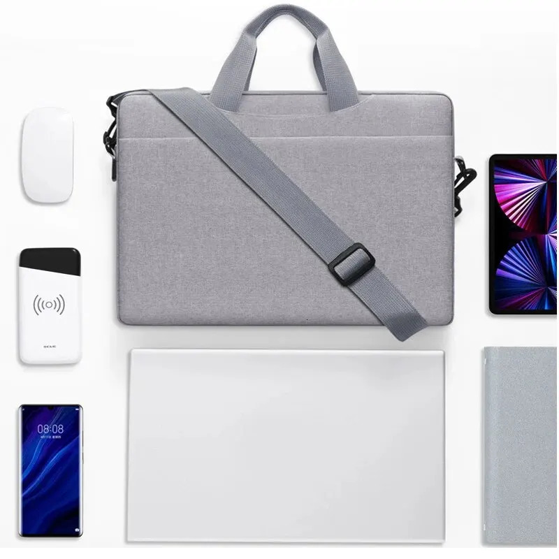 Laptop Bag 14 15 Inch Water Resistant Laptop Sleeve Case with Shoulder Straps Handle Notebook Computer Case Briefcase 240528