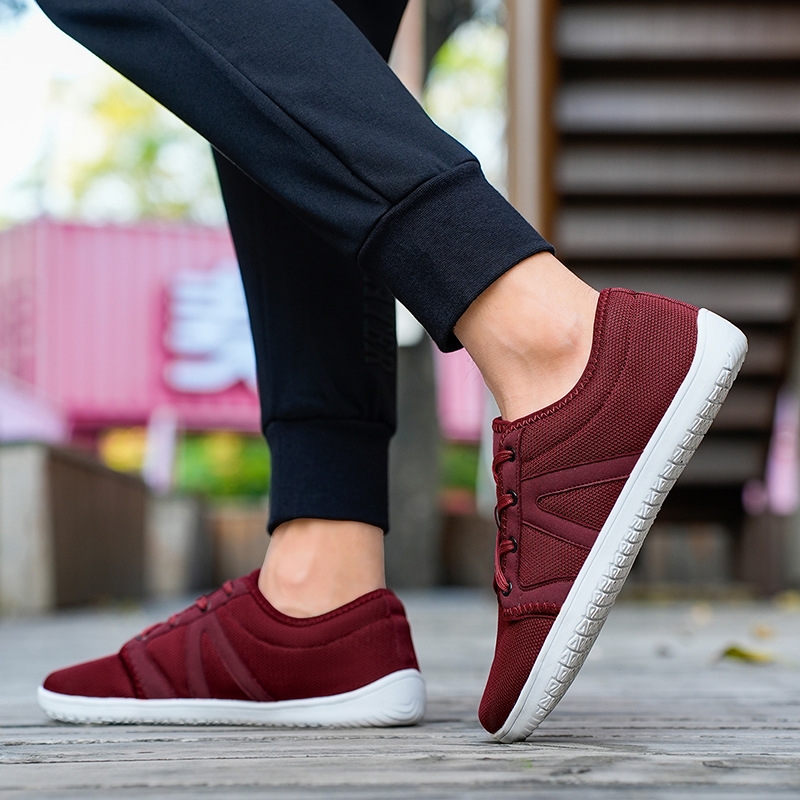 Wide Summer Running New Headed Sports Soft Sole Barefoot Men's and Women's Casual Breathable Mesh Shoes Lhshoe