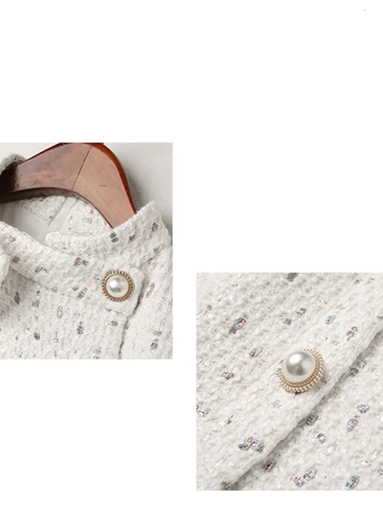 HMA Arrival Autumn And Winter Runway Women Elegant Tweed Dress Bow Collar Long Sleeve Female Fashion Chic Vestidos 240529