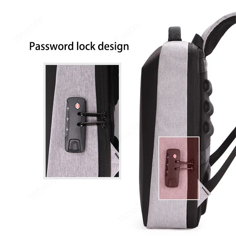 17 inch Laptop Backpack Anti-theft Waterproof School Backpacks with USB Charging Travel Laptop Bag Hard Shell Computer Backpack 240528